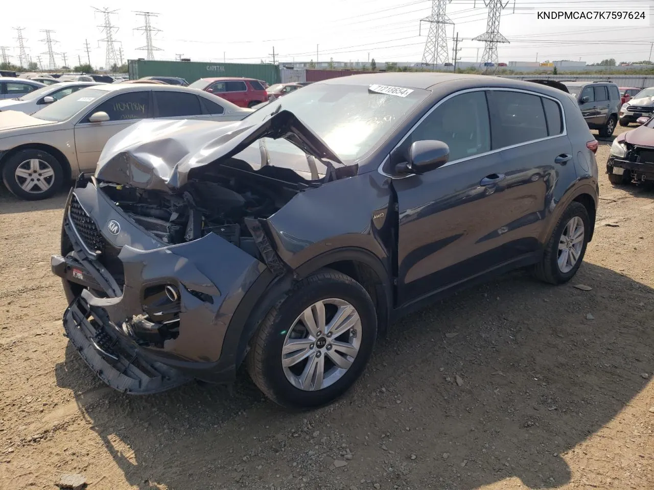 KNDPMCAC7K7597624 2019 Kia Sportage Lx