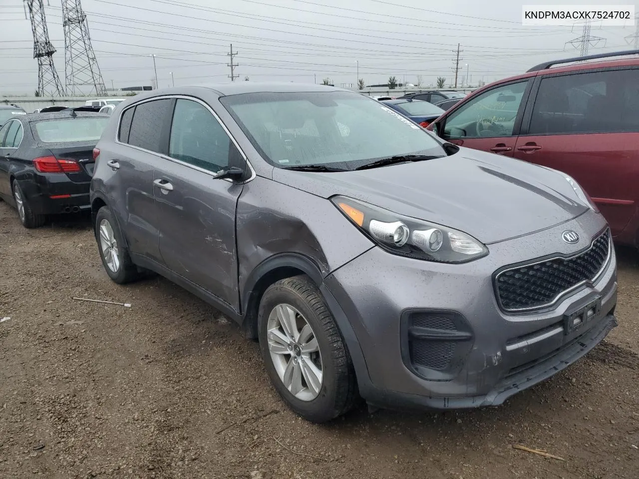 2019 Kia Sportage Lx VIN: KNDPM3ACXK7524702 Lot: 72117564