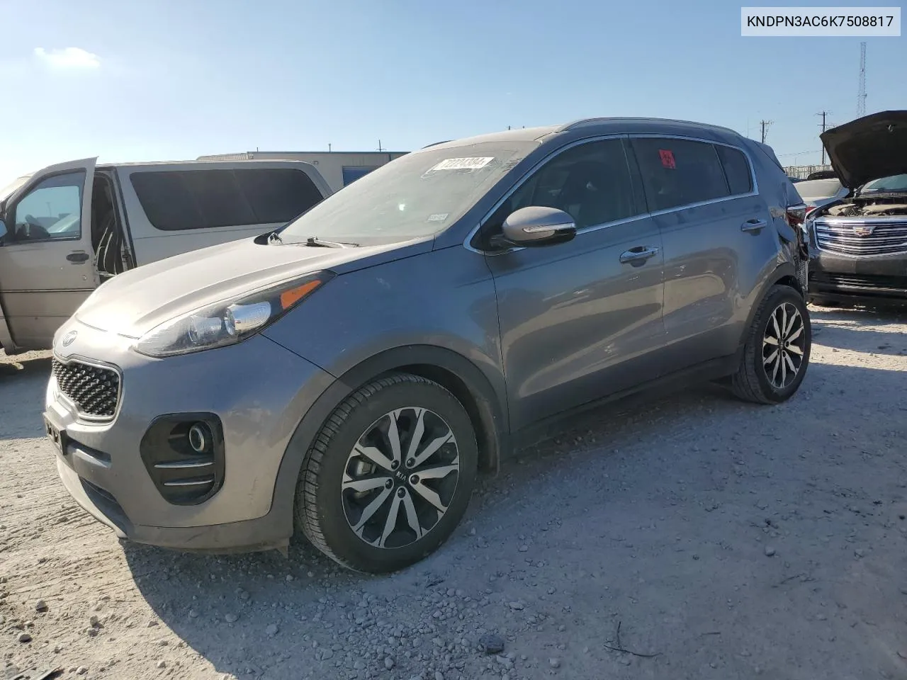 2019 Kia Sportage Ex VIN: KNDPN3AC6K7508817 Lot: 72224384