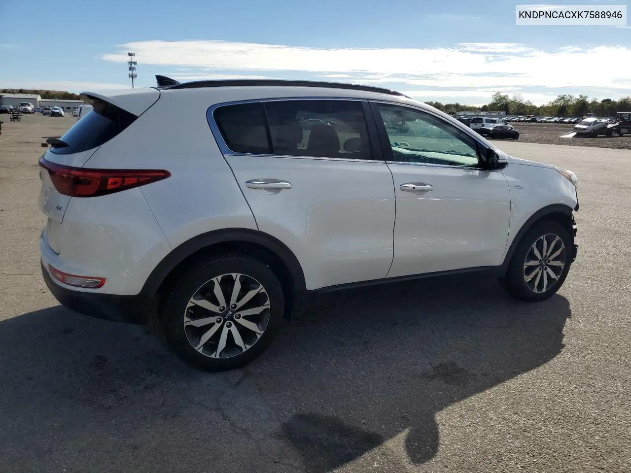 2019 Kia Sportage Ex VIN: KNDPNCACXK7588946 Lot: 72380884