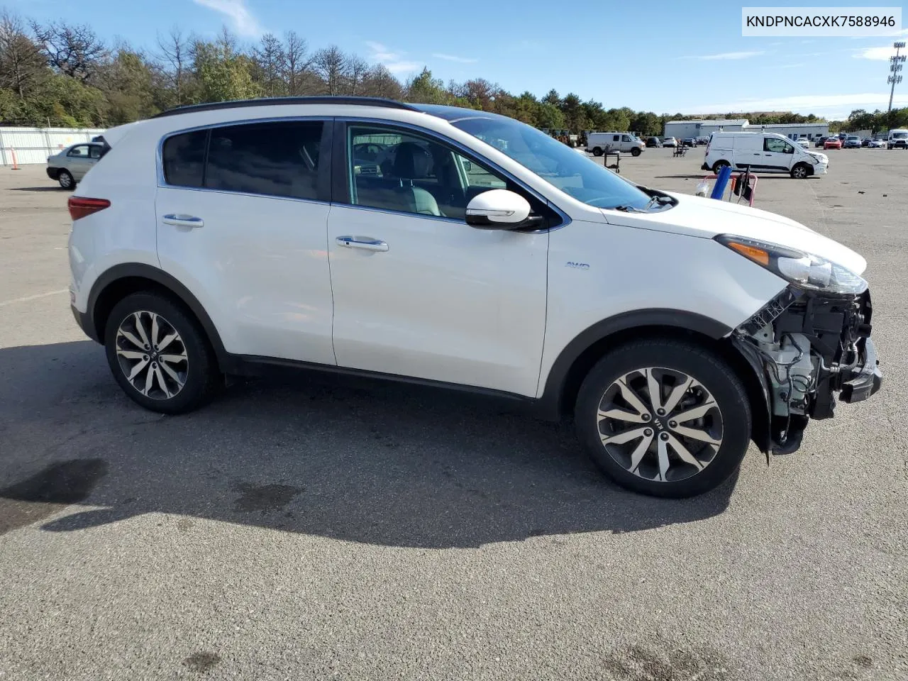 2019 Kia Sportage Ex VIN: KNDPNCACXK7588946 Lot: 72380884