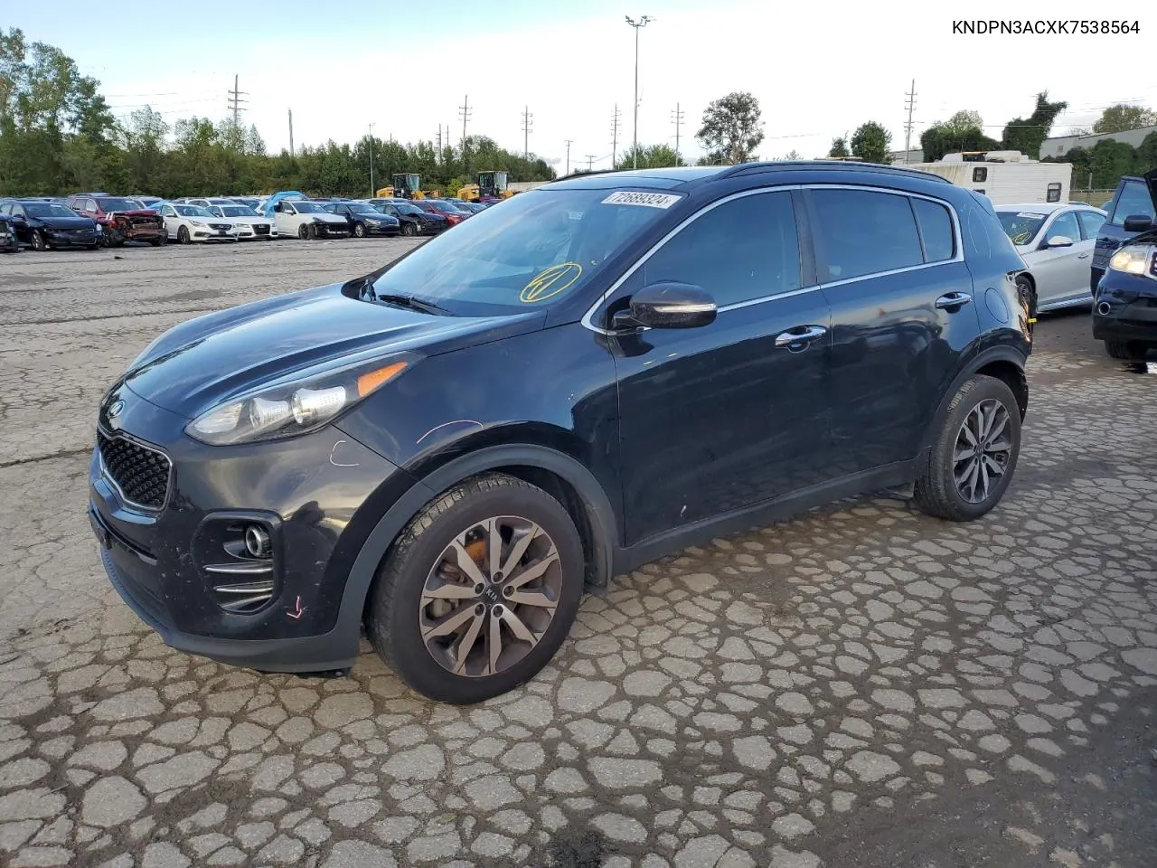 2019 Kia Sportage Ex VIN: KNDPN3ACXK7538564 Lot: 72689324