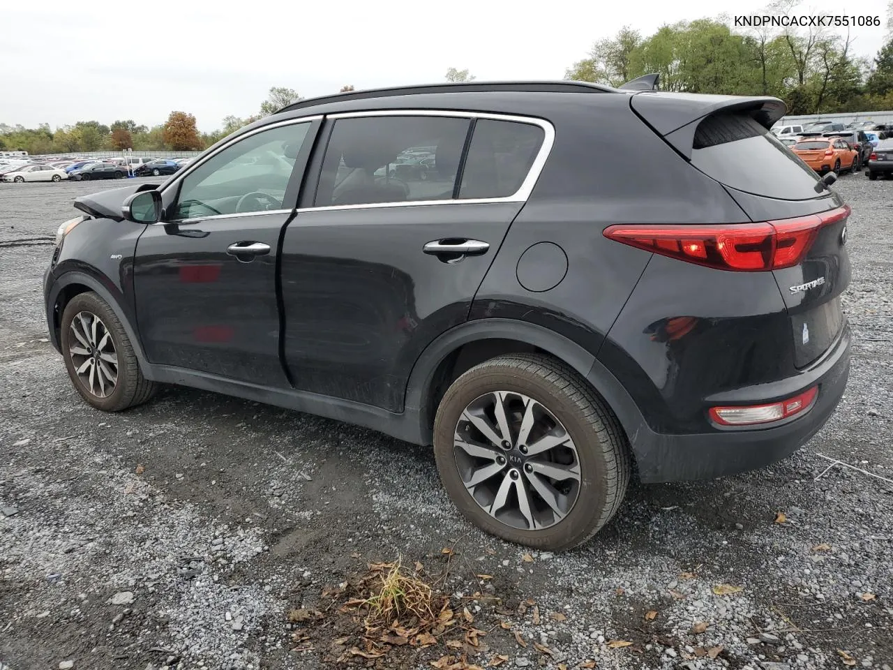 2019 Kia Sportage Ex VIN: KNDPNCACXK7551086 Lot: 72879394