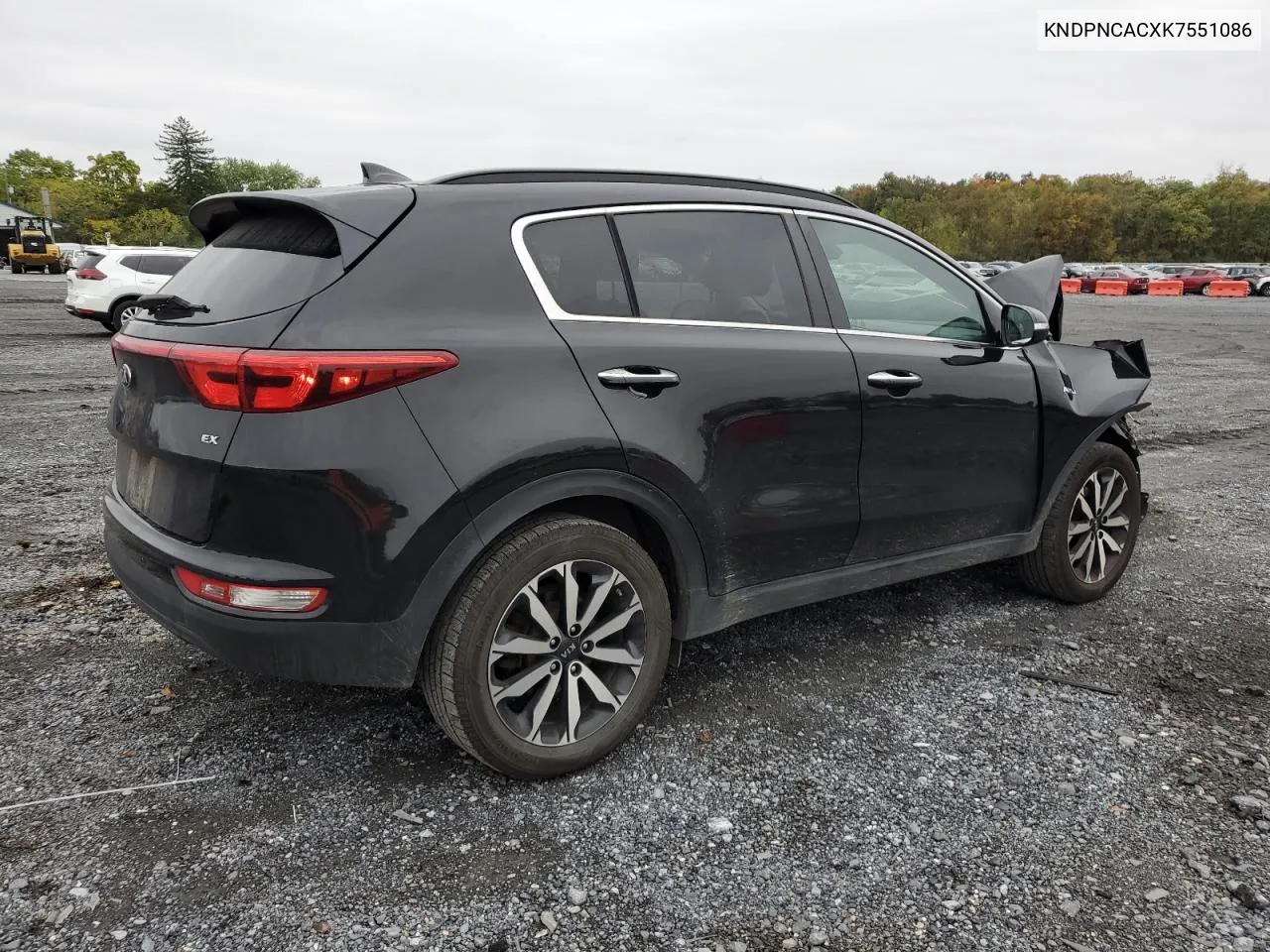 2019 Kia Sportage Ex VIN: KNDPNCACXK7551086 Lot: 72879394