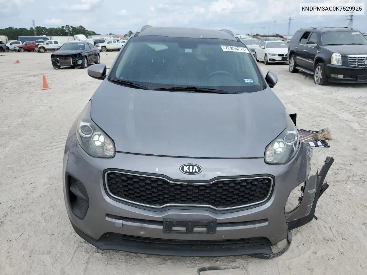 2019 Kia Sportage Lx VIN: KNDPM3AC0K7529925 Lot: 72935274