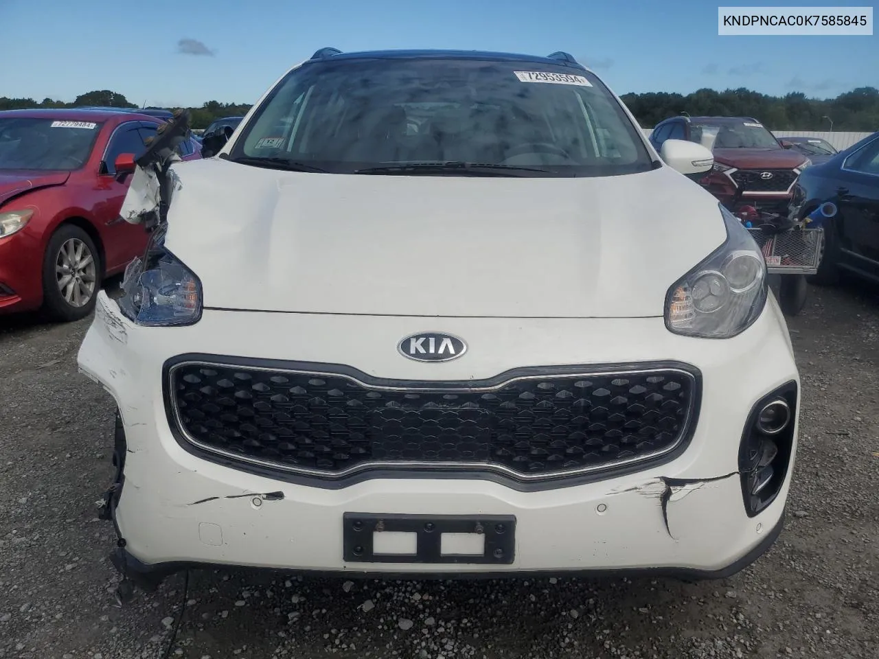 2019 Kia Sportage Ex VIN: KNDPNCAC0K7585845 Lot: 72953594