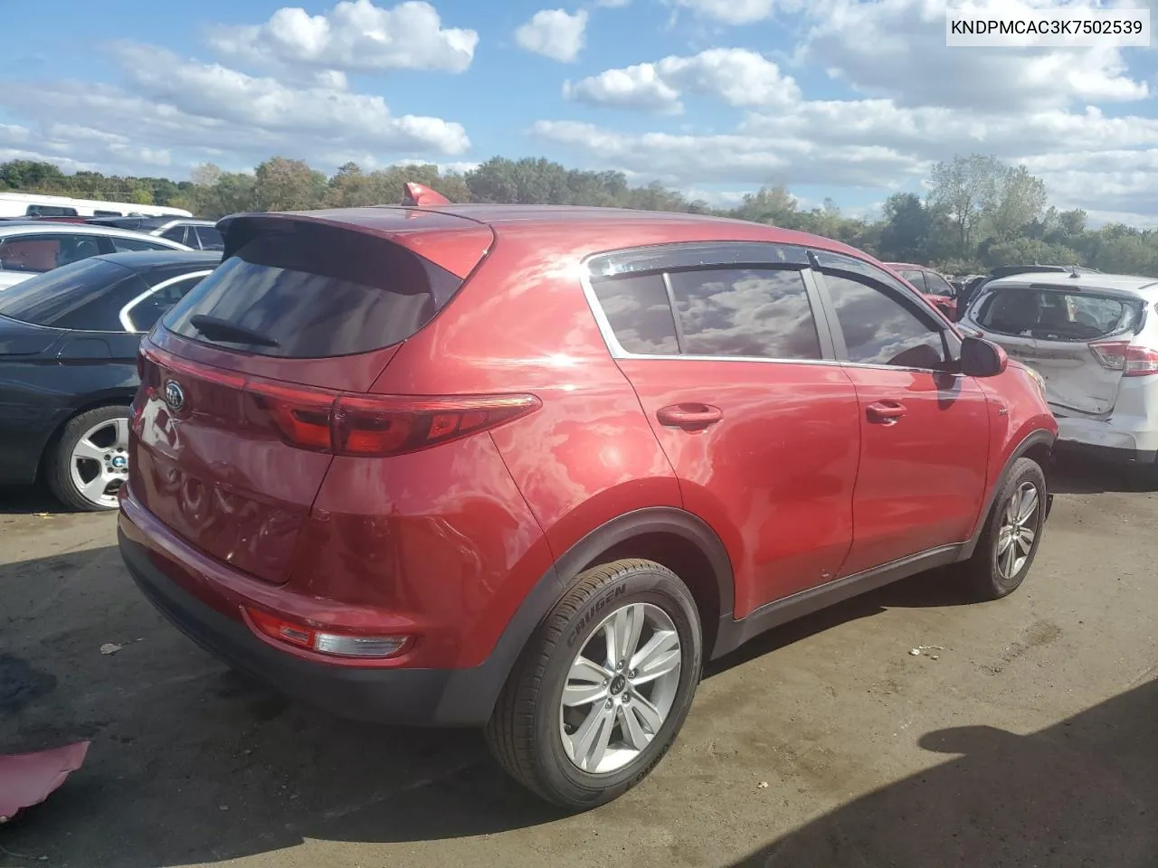 2019 Kia Sportage Lx VIN: KNDPMCAC3K7502539 Lot: 73482924