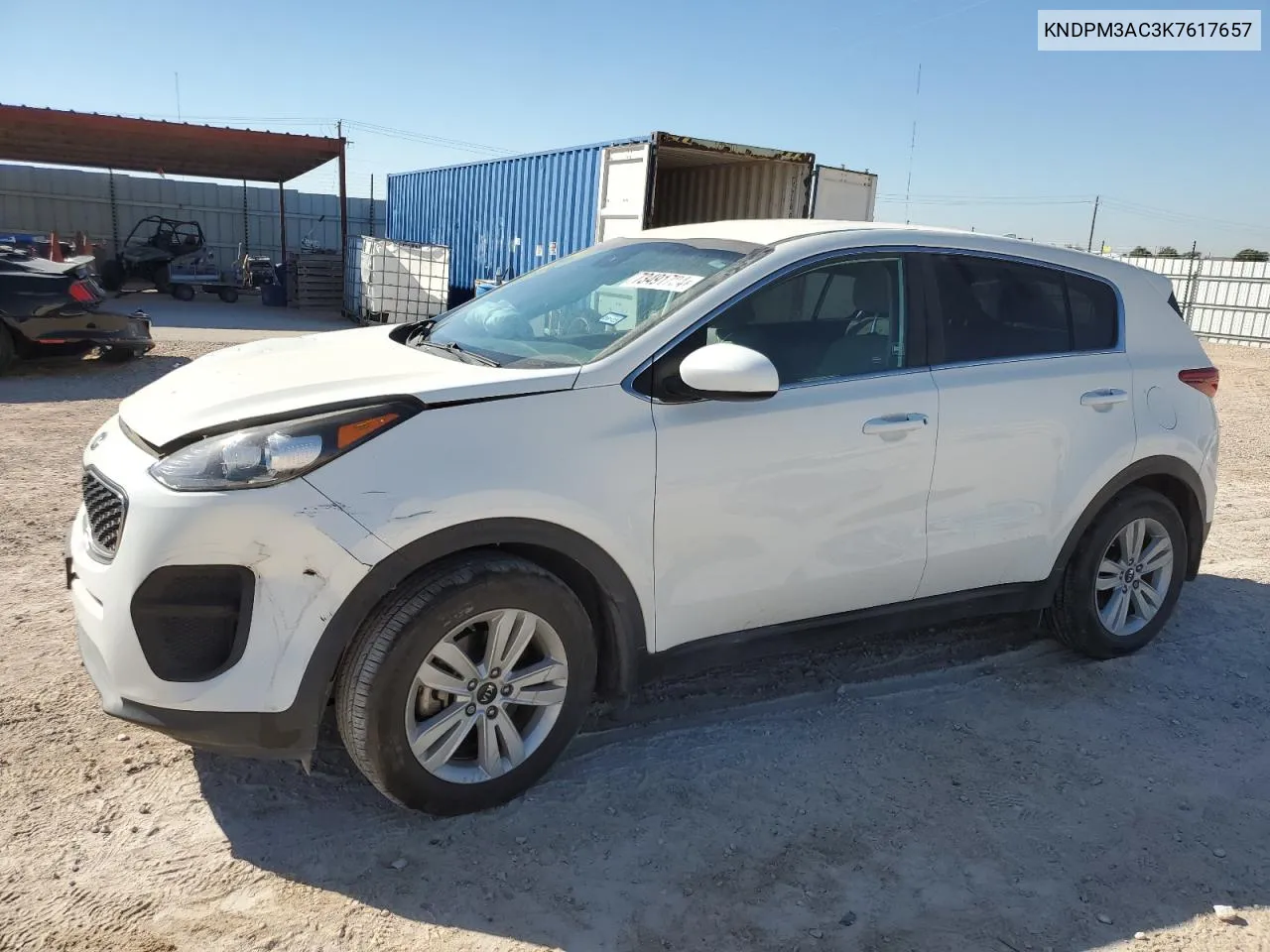 2019 Kia Sportage Lx VIN: KNDPM3AC3K7617657 Lot: 73491704