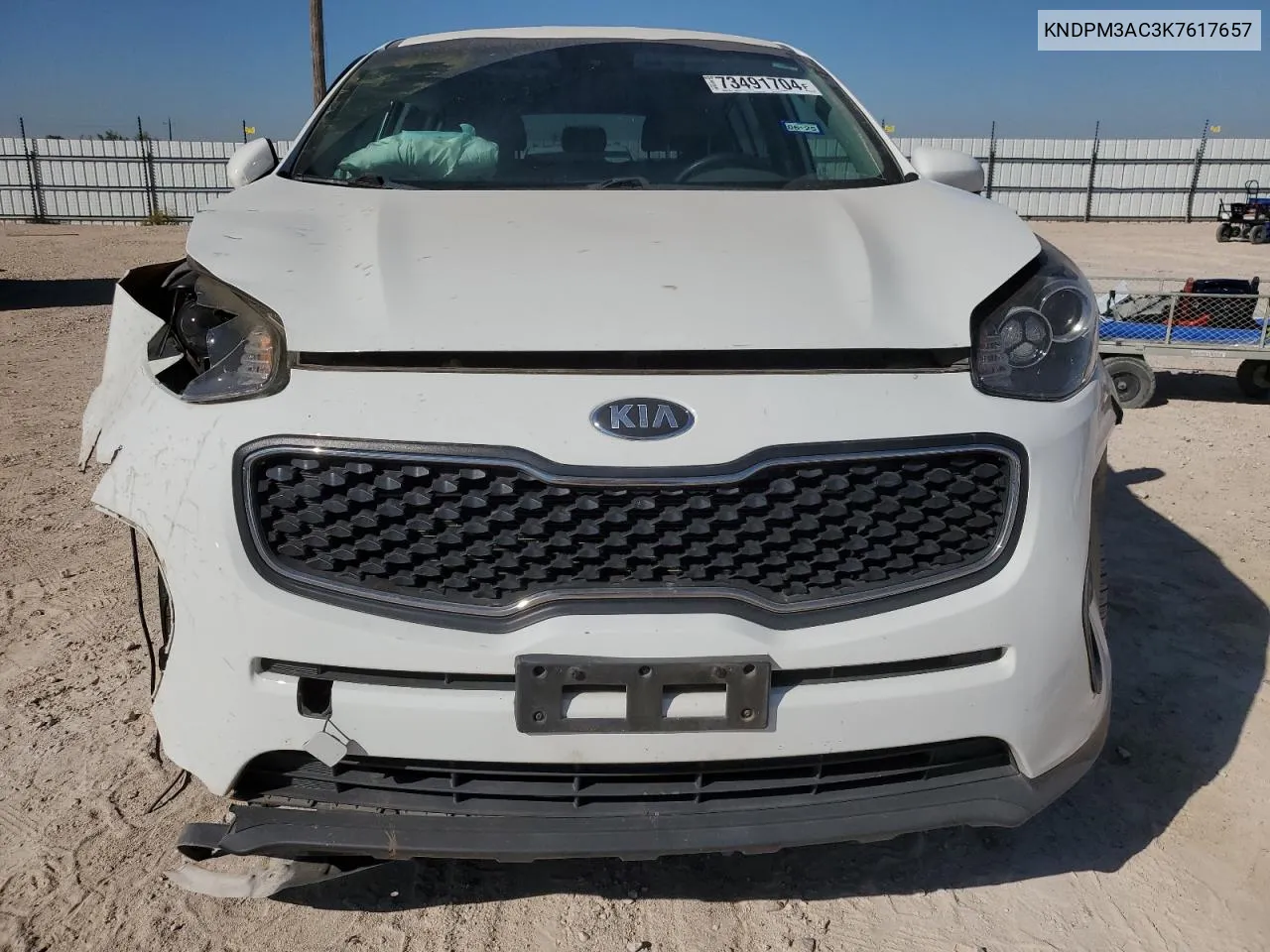 2019 Kia Sportage Lx VIN: KNDPM3AC3K7617657 Lot: 73491704