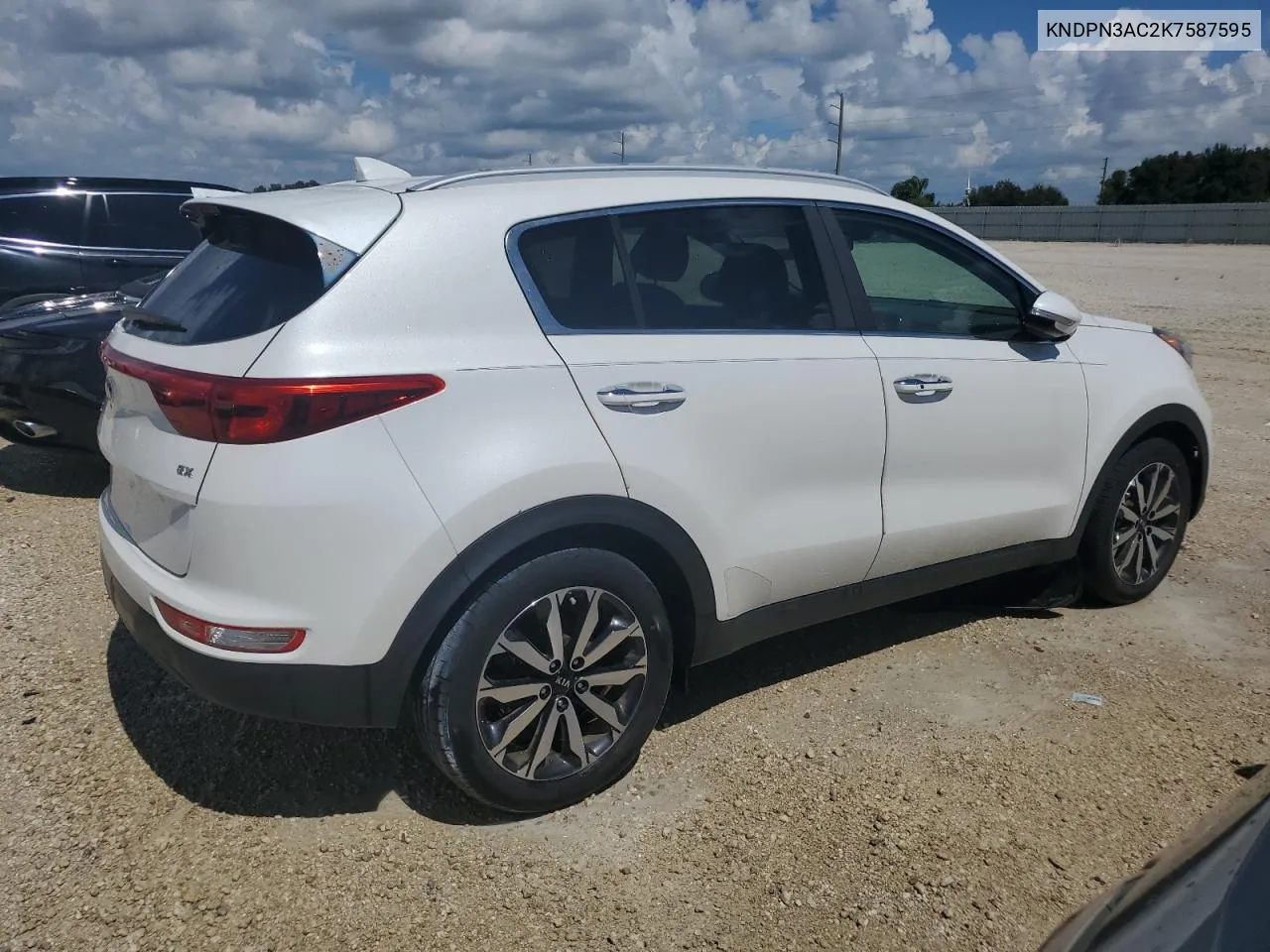 2019 Kia Sportage Ex VIN: KNDPN3AC2K7587595 Lot: 73716814