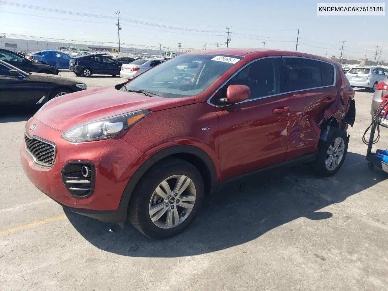 2019 Kia Sportage Lx VIN: KNDPMCAC6K7615188 Lot: 73769954