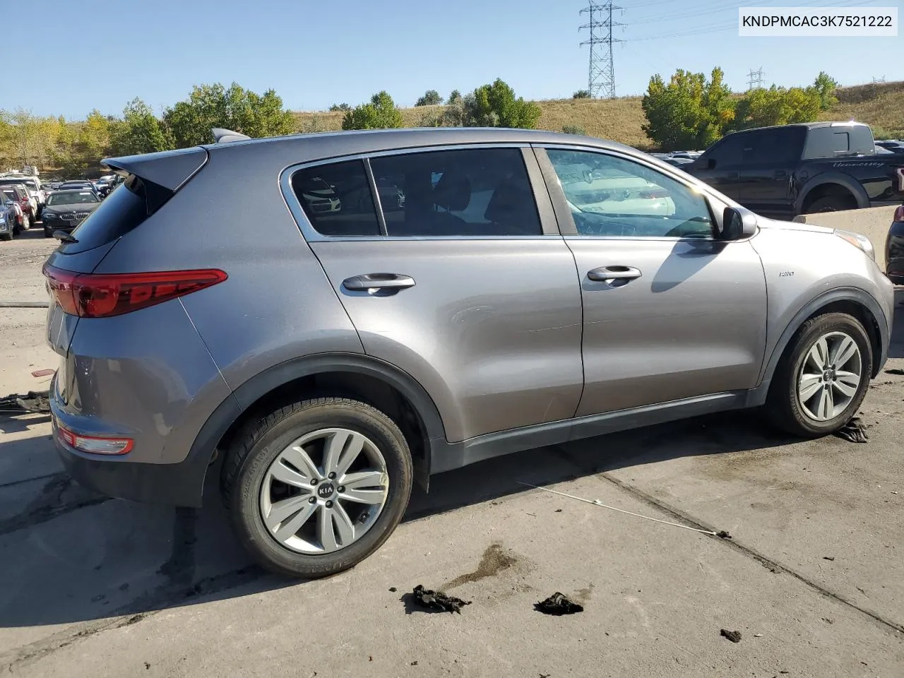 2019 Kia Sportage Lx VIN: KNDPMCAC3K7521222 Lot: 74135064