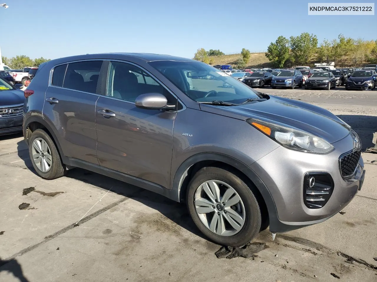 2019 Kia Sportage Lx VIN: KNDPMCAC3K7521222 Lot: 74135064