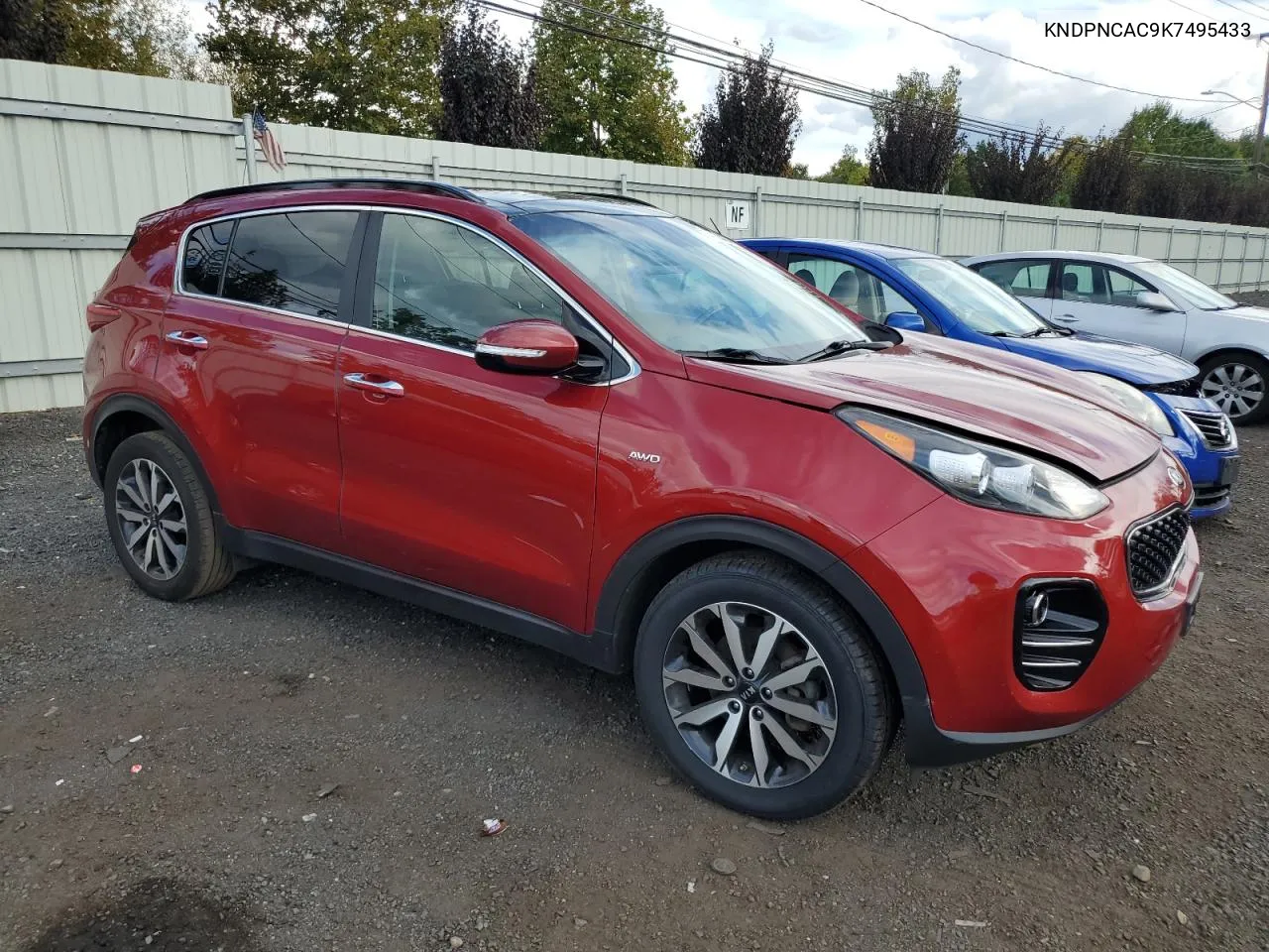 2019 Kia Sportage Ex VIN: KNDPNCAC9K7495433 Lot: 74174474