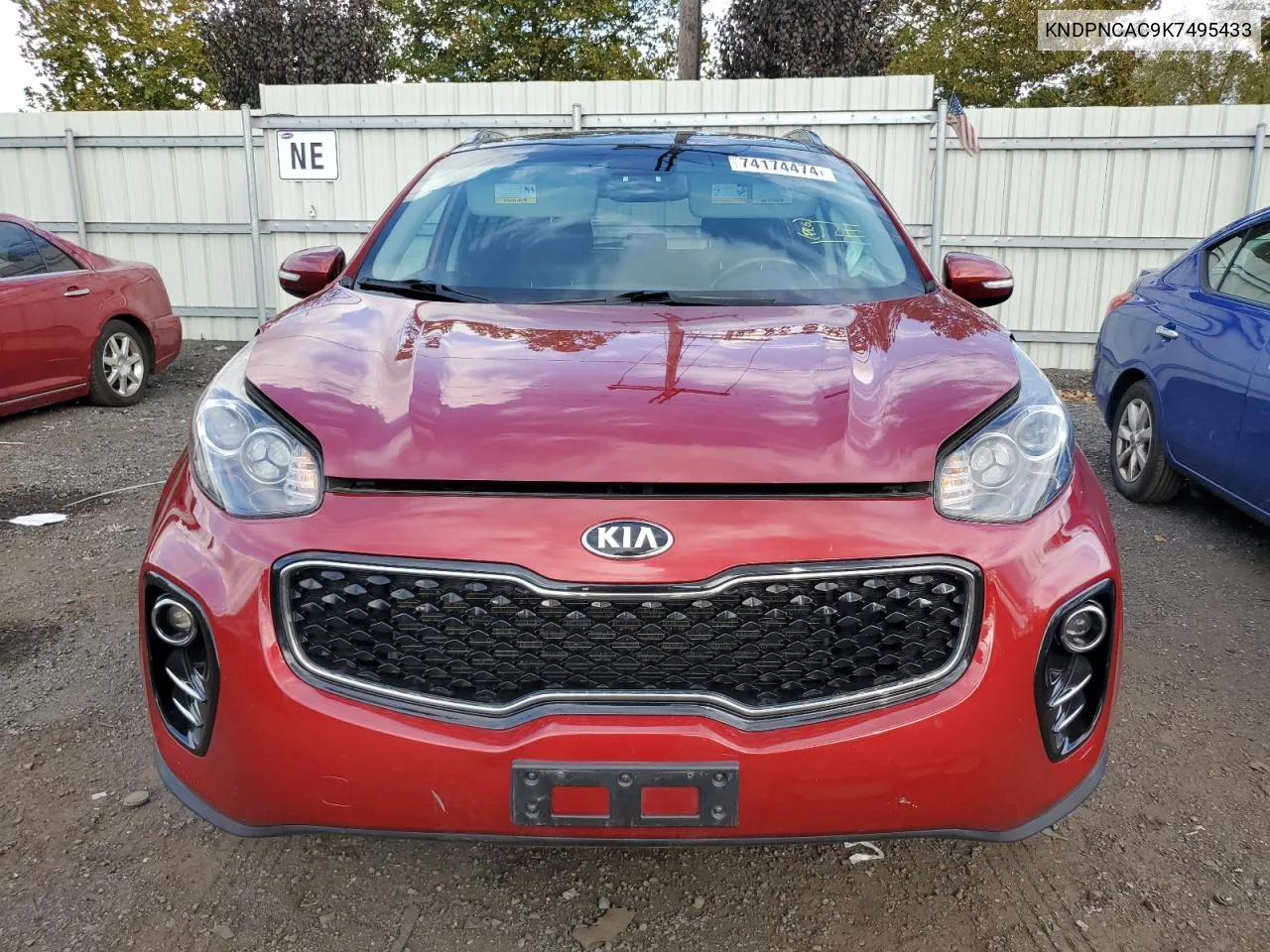 2019 Kia Sportage Ex VIN: KNDPNCAC9K7495433 Lot: 74174474