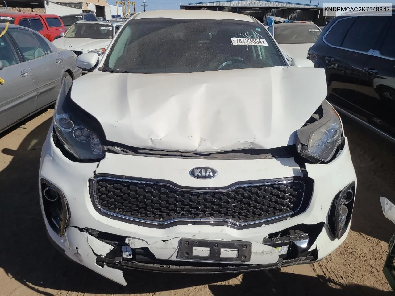 2019 Kia Sportage Lx VIN: KNDPMCAC2K7548847 Lot: 74723554