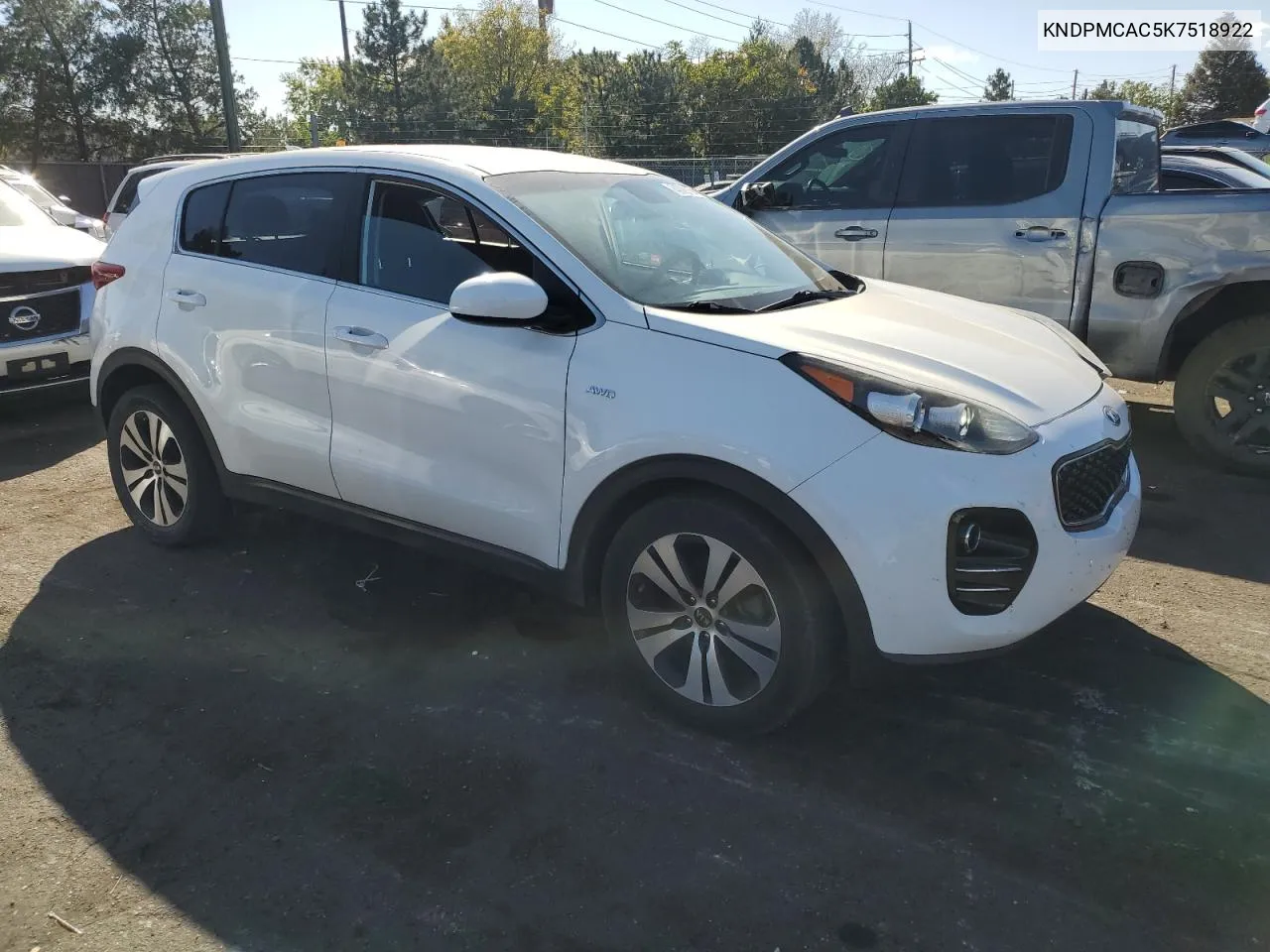 2019 Kia Sportage Lx VIN: KNDPMCAC5K7518922 Lot: 74729154