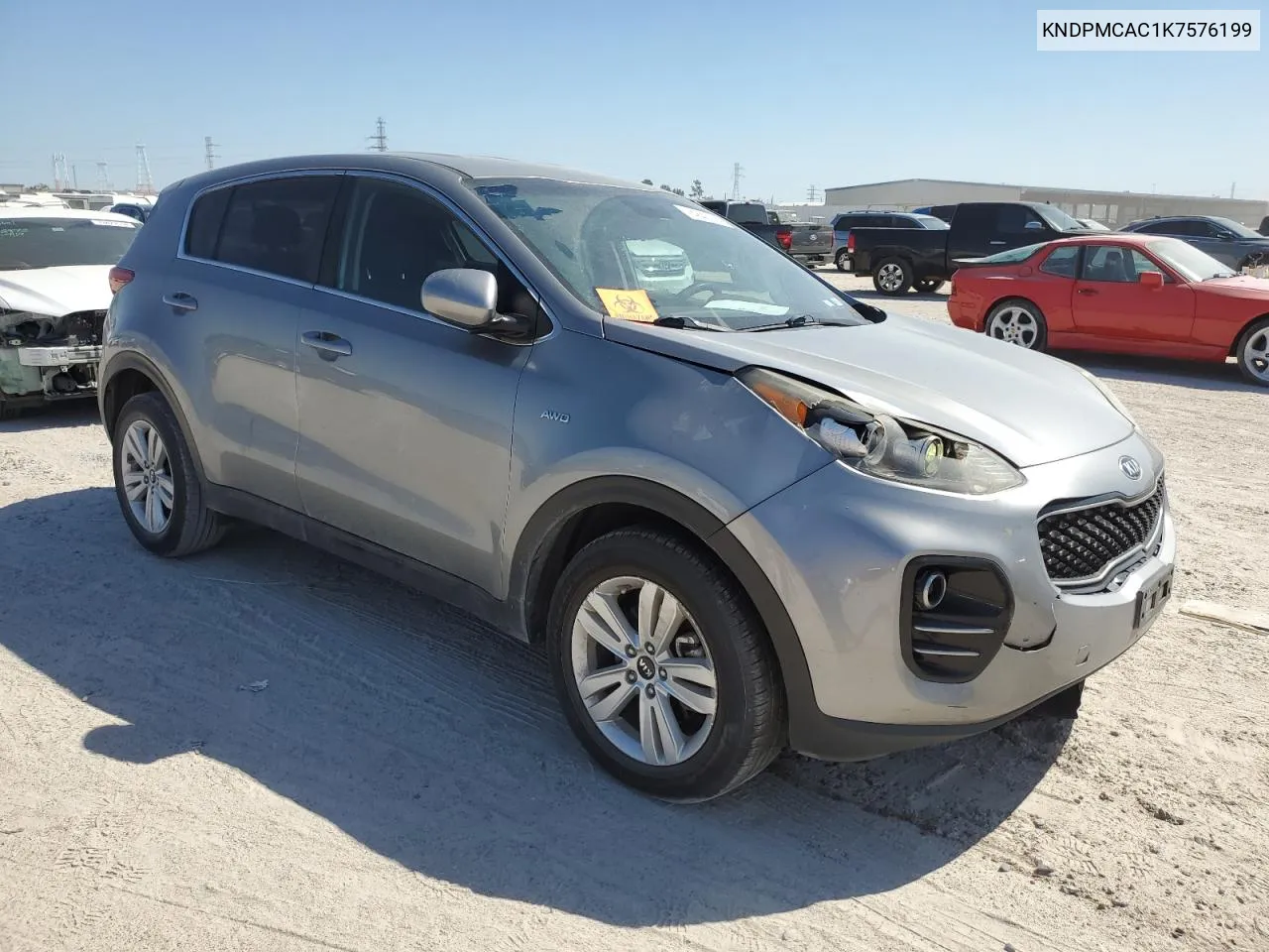 2019 Kia Sportage Lx VIN: KNDPMCAC1K7576199 Lot: 74843024