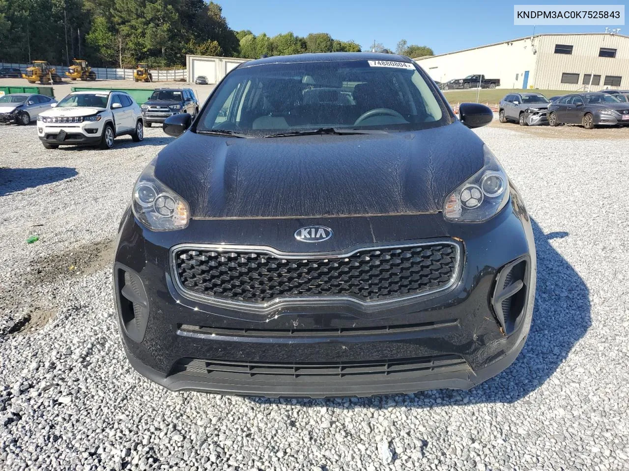 2019 Kia Sportage Lx VIN: KNDPM3AC0K7525843 Lot: 74880804