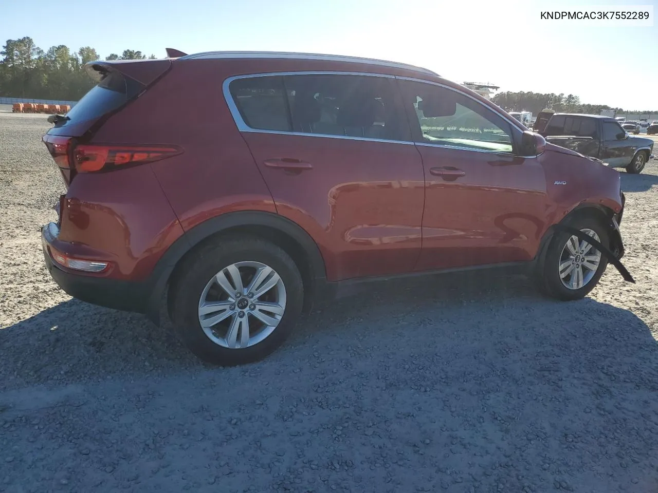 2019 Kia Sportage Lx VIN: KNDPMCAC3K7552289 Lot: 75017444