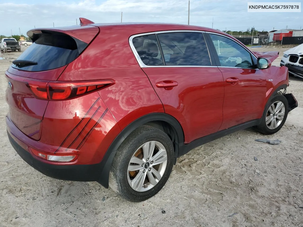 2019 Kia Sportage Lx VIN: KNDPMCAC5K7597878 Lot: 75218144