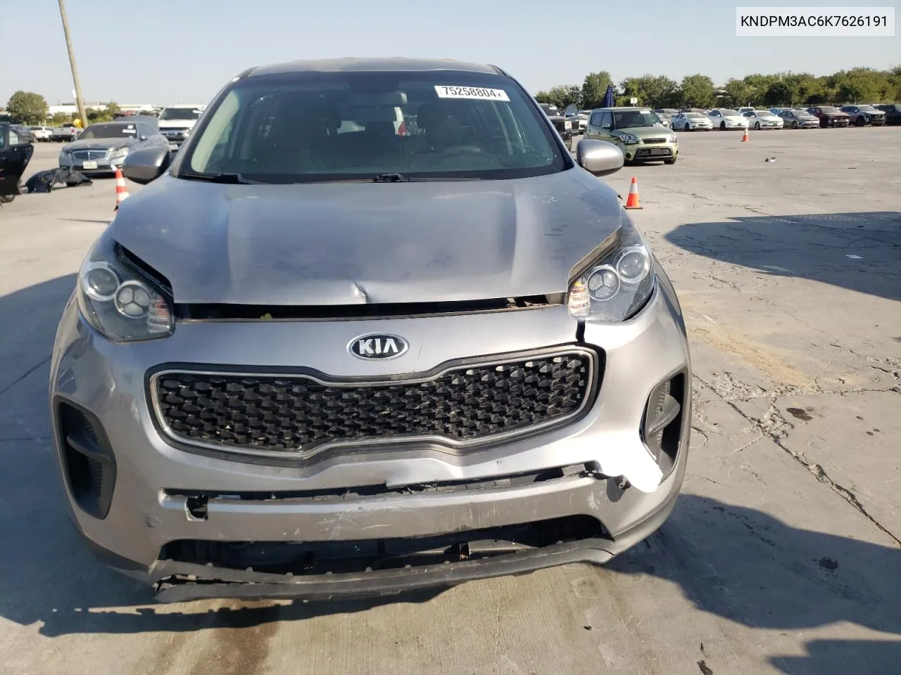 2019 Kia Sportage Lx VIN: KNDPM3AC6K7626191 Lot: 75258804