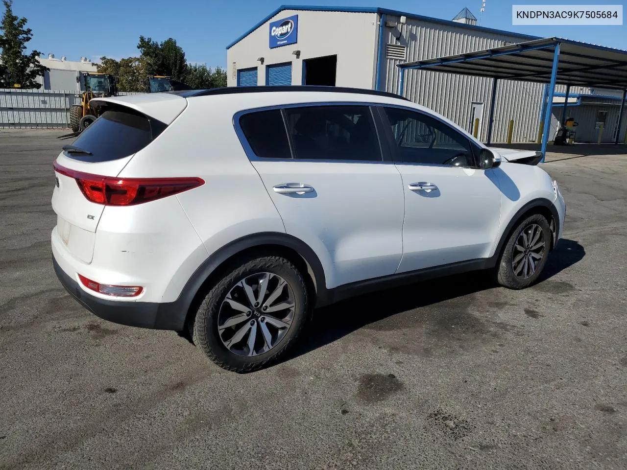 2019 Kia Sportage Ex VIN: KNDPN3AC9K7505684 Lot: 75455484