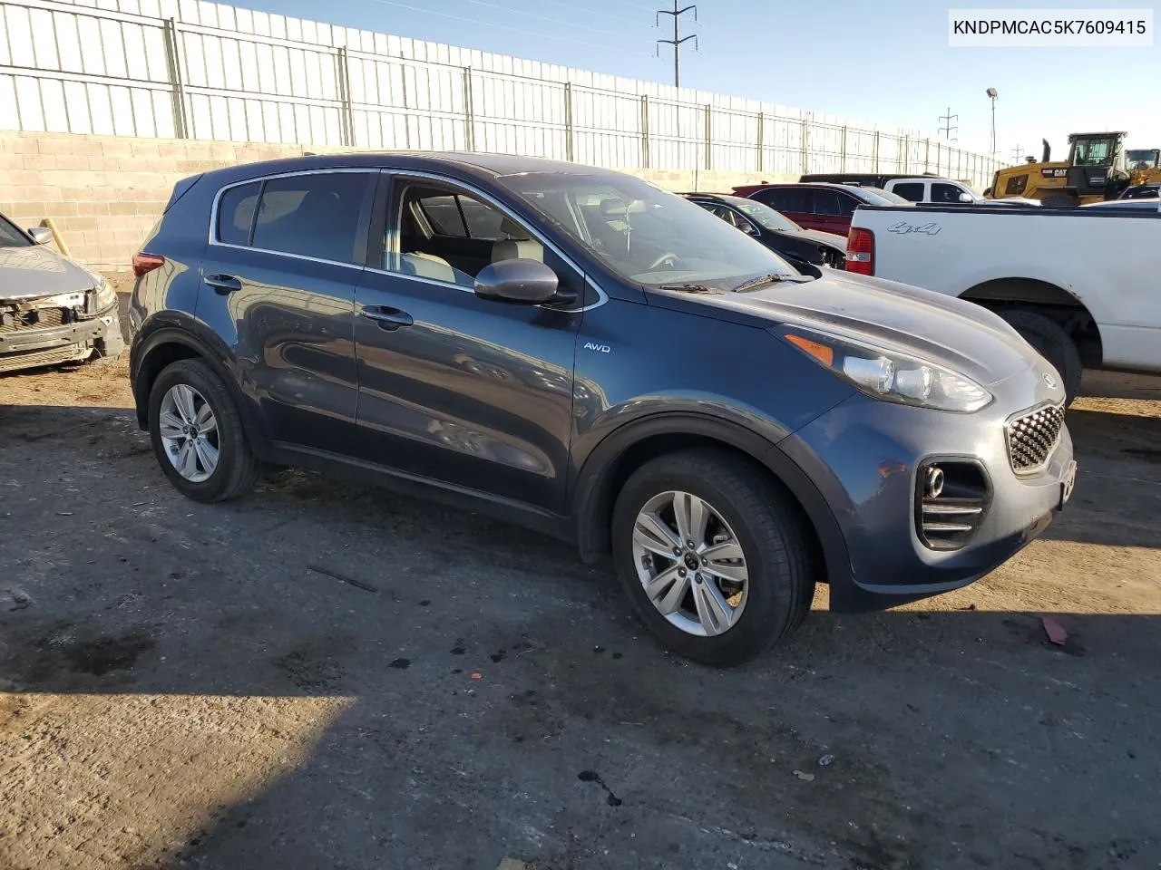 2019 Kia Sportage Lx VIN: KNDPMCAC5K7609415 Lot: 75465694