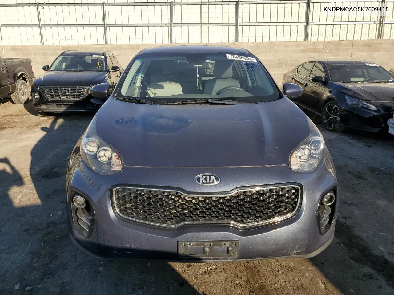 2019 Kia Sportage Lx VIN: KNDPMCAC5K7609415 Lot: 75465694