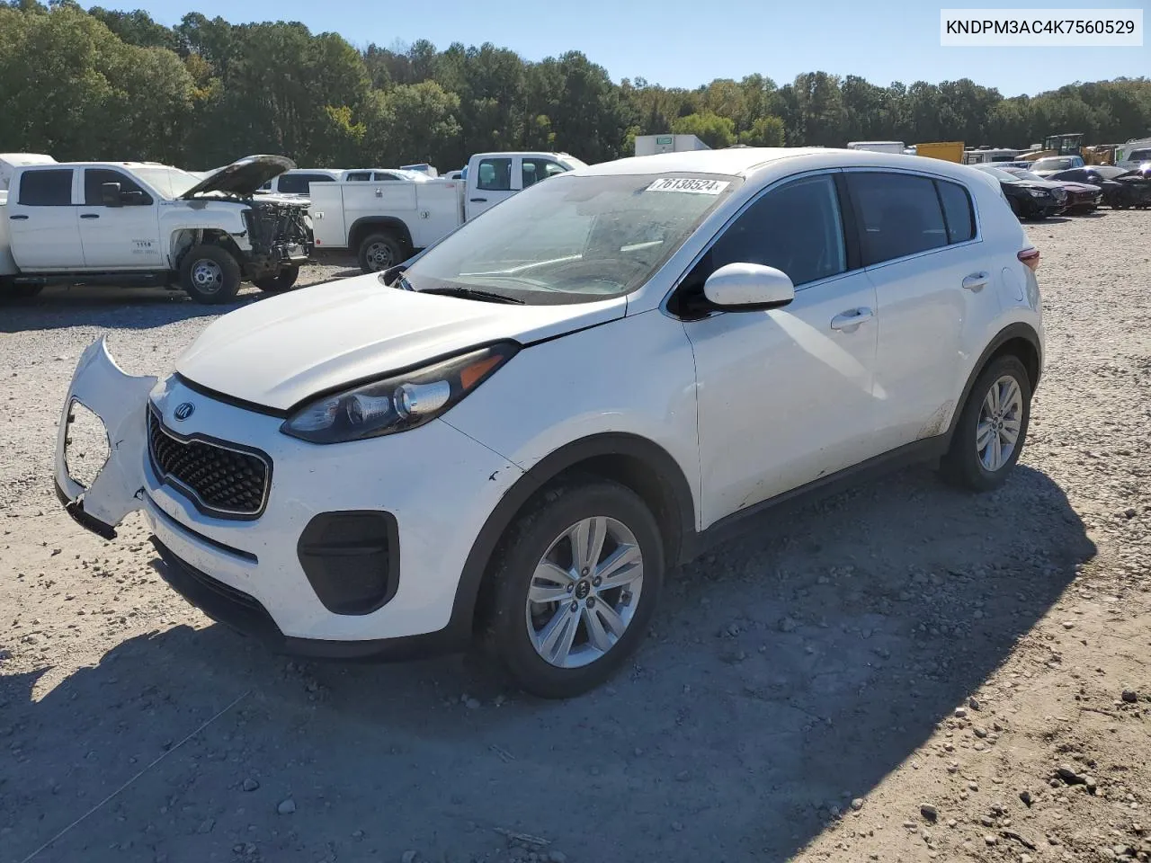 2019 Kia Sportage Lx VIN: KNDPM3AC4K7560529 Lot: 76138524