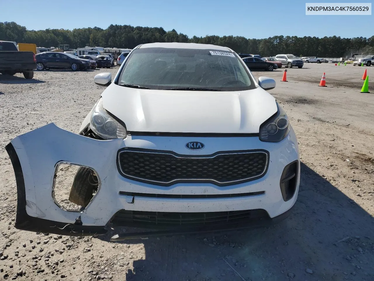 2019 Kia Sportage Lx VIN: KNDPM3AC4K7560529 Lot: 76138524