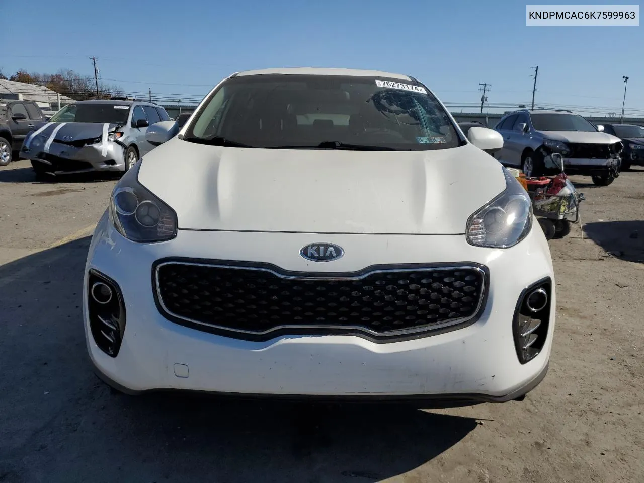 2019 Kia Sportage Lx VIN: KNDPMCAC6K7599963 Lot: 76273174