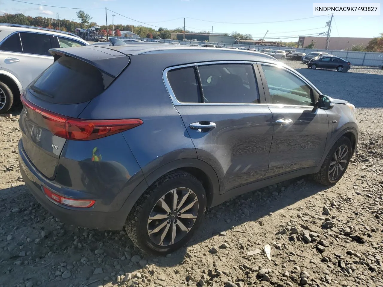 2019 Kia Sportage Ex VIN: KNDPNCAC9K7493827 Lot: 76315174