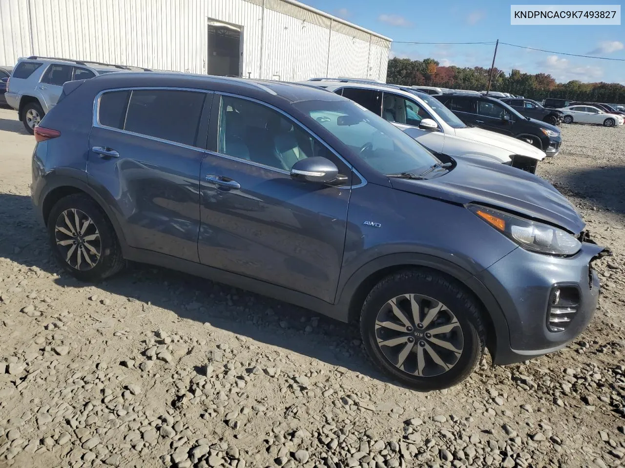 2019 Kia Sportage Ex VIN: KNDPNCAC9K7493827 Lot: 76315174