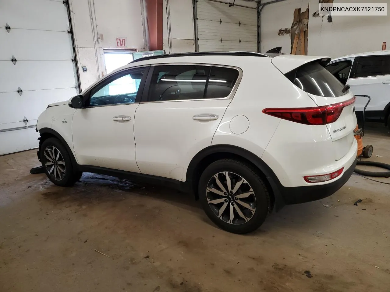 2019 Kia Sportage Ex VIN: KNDPNCACXK7521750 Lot: 76315964