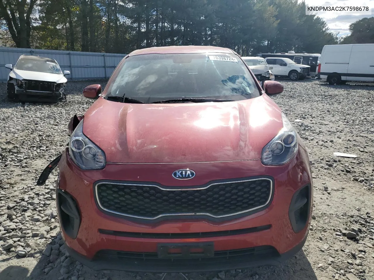 2019 Kia Sportage Lx VIN: KNDPM3AC2K7598678 Lot: 76398724