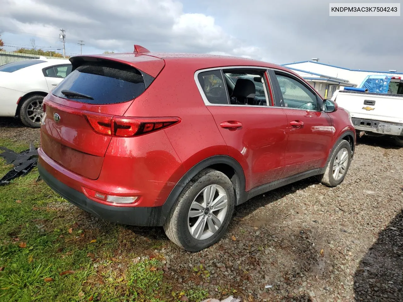 2019 Kia Sportage Lx VIN: KNDPM3AC3K7504243 Lot: 76453084