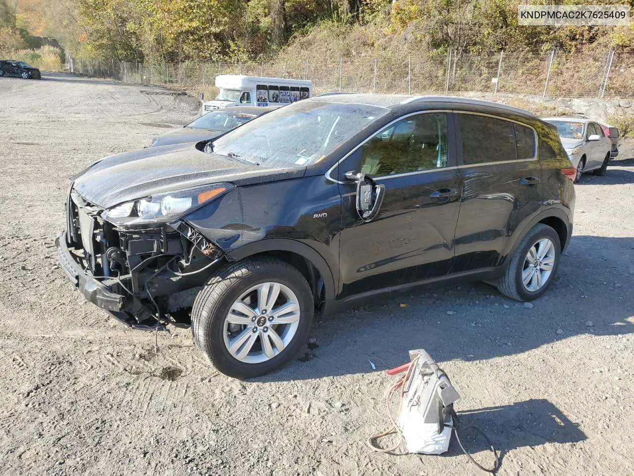 2019 Kia Sportage Lx VIN: KNDPMCAC2K7625409 Lot: 76721414