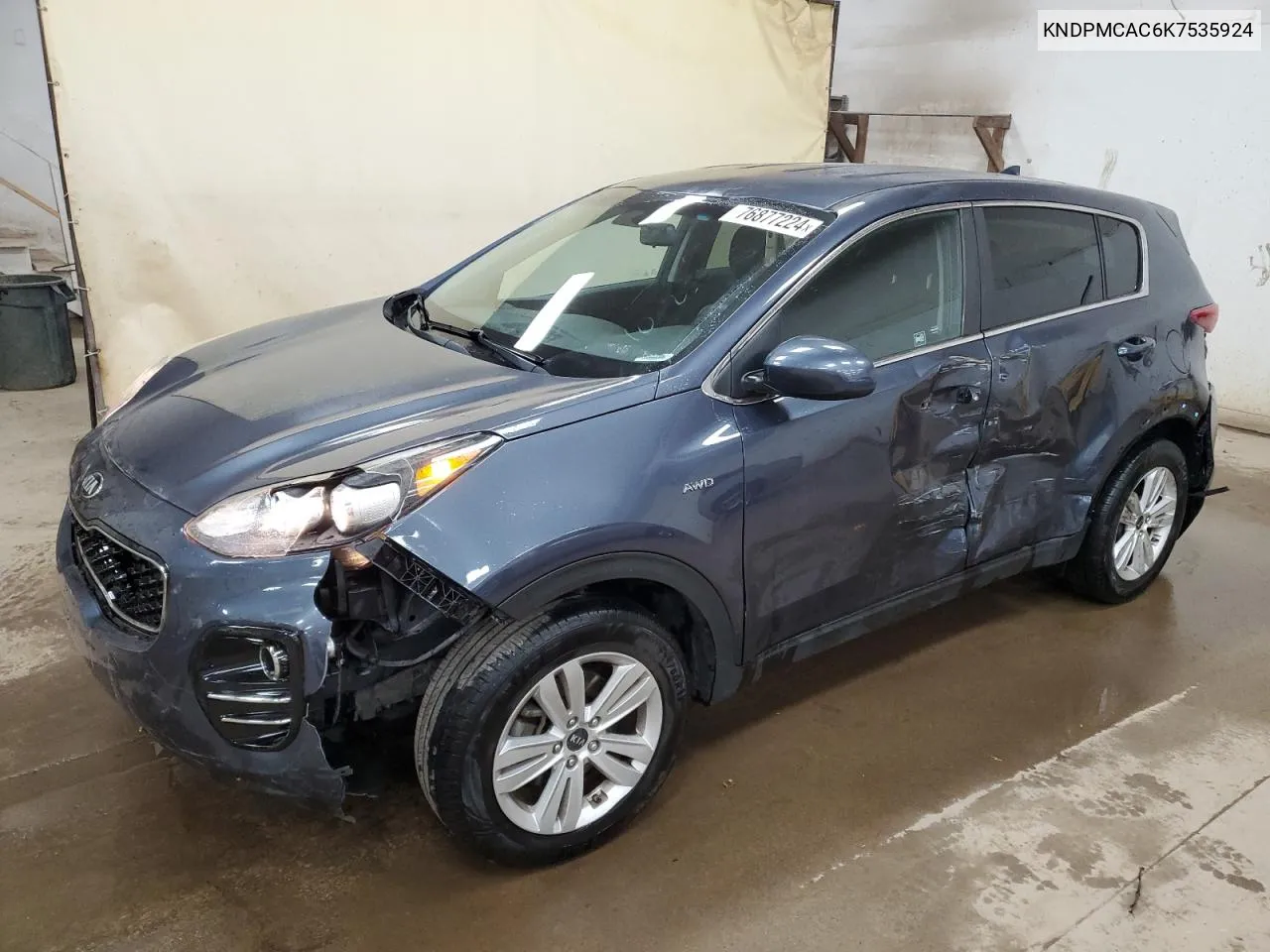 2019 Kia Sportage Lx VIN: KNDPMCAC6K7535924 Lot: 76877224