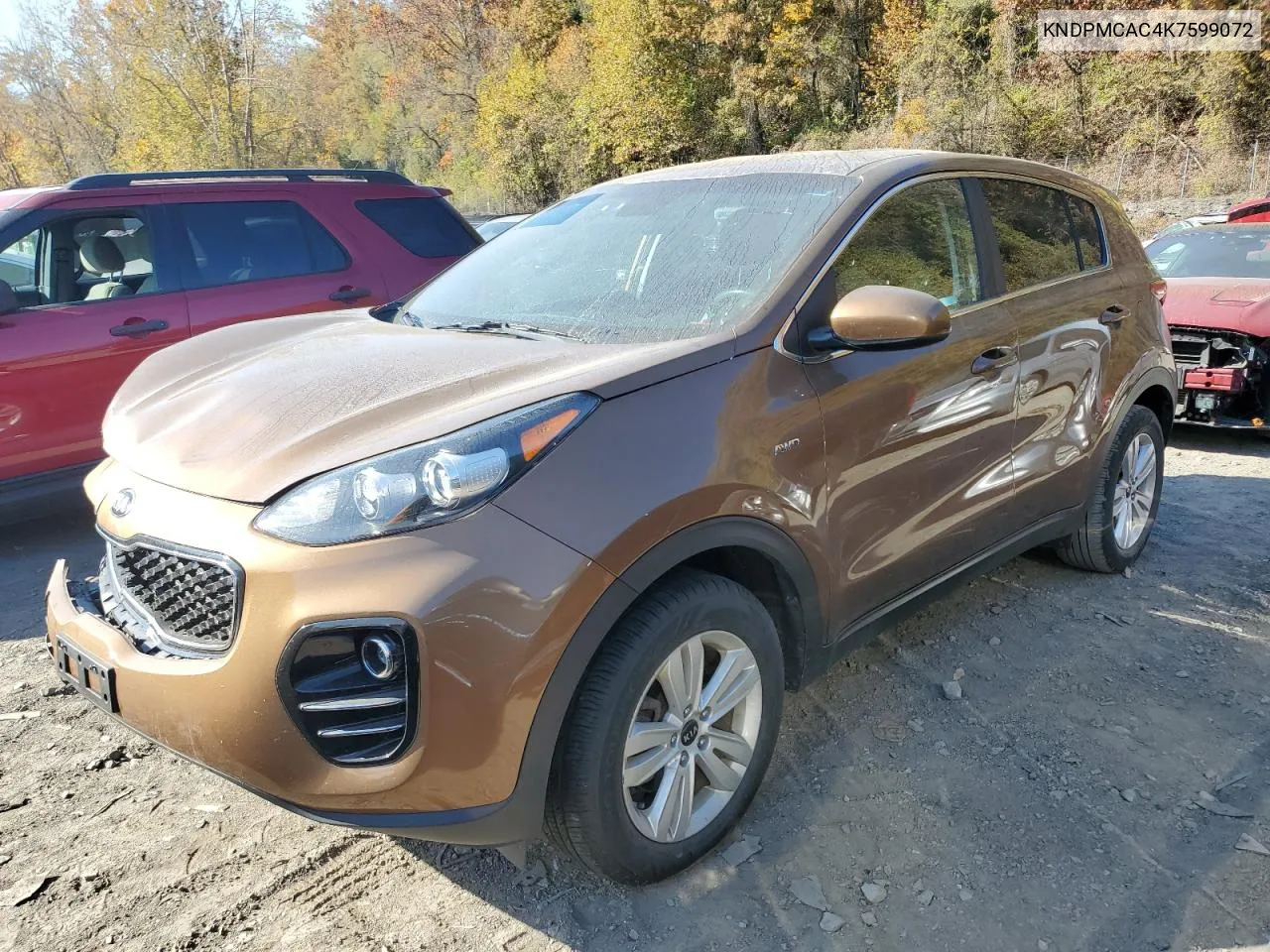 2019 Kia Sportage Lx VIN: KNDPMCAC4K7599072 Lot: 77160704