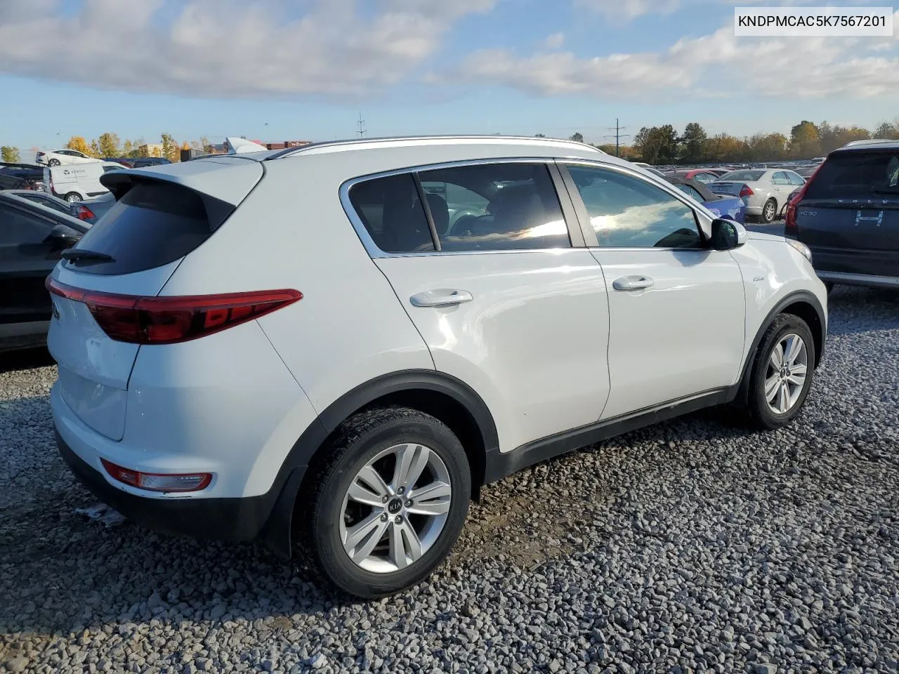 2019 Kia Sportage Lx VIN: KNDPMCAC5K7567201 Lot: 77303424