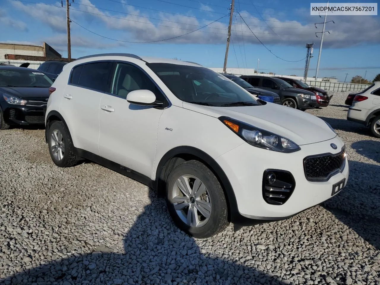 2019 Kia Sportage Lx VIN: KNDPMCAC5K7567201 Lot: 77303424