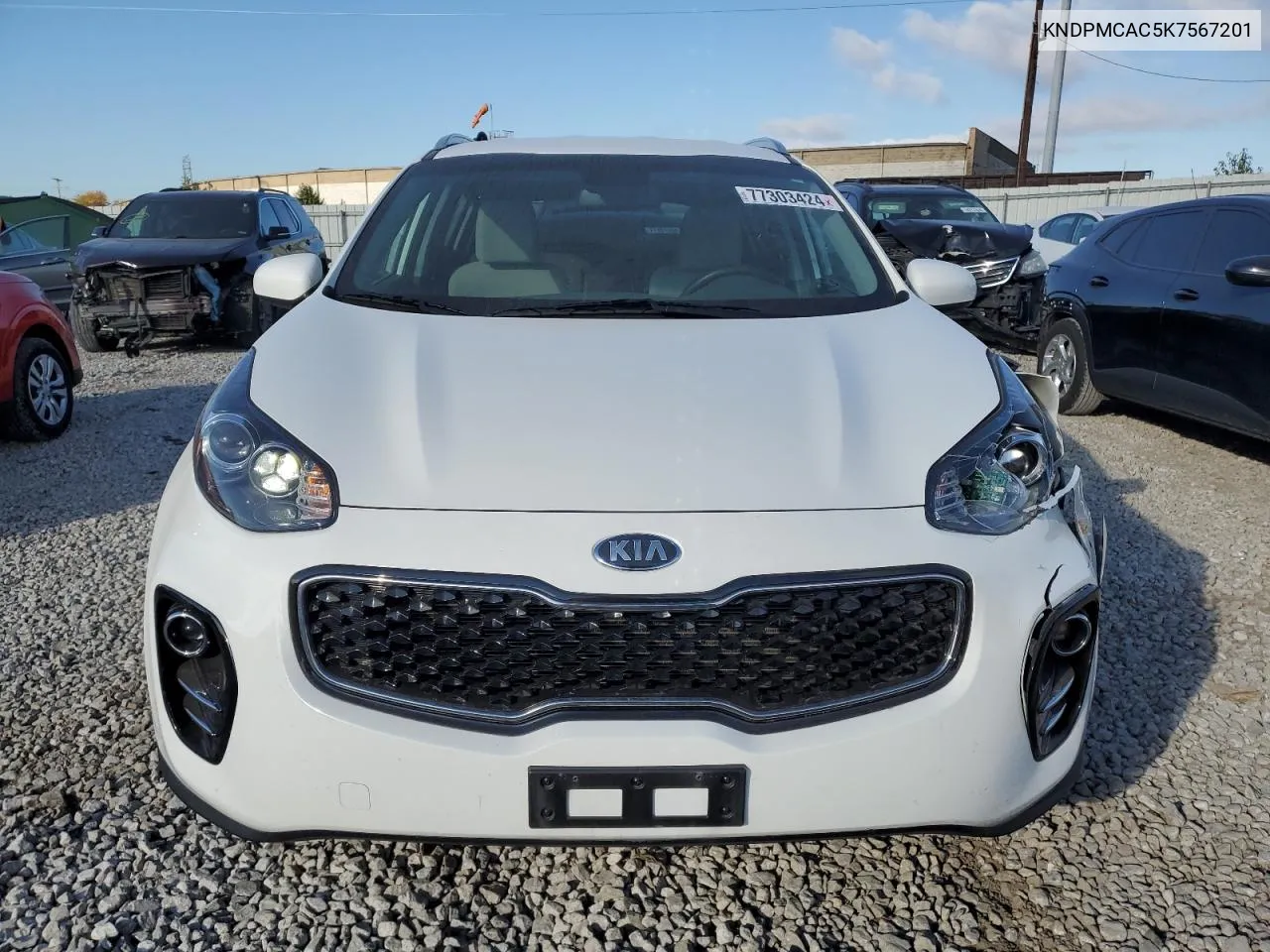 2019 Kia Sportage Lx VIN: KNDPMCAC5K7567201 Lot: 77303424