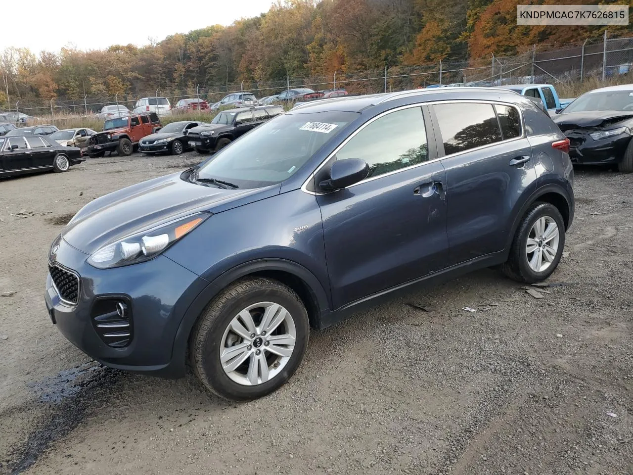 2019 Kia Sportage Lx VIN: KNDPMCAC7K7626815 Lot: 77884114