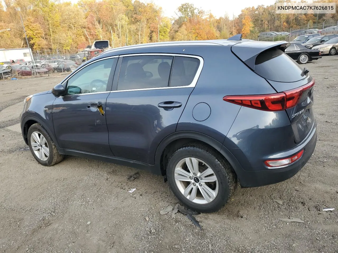 2019 Kia Sportage Lx VIN: KNDPMCAC7K7626815 Lot: 77884114