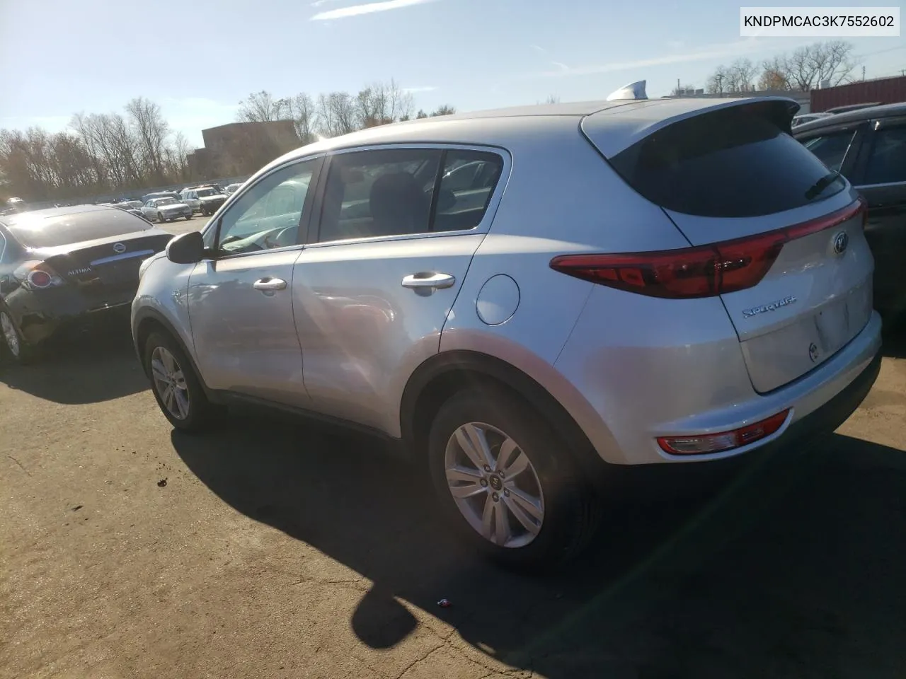 2019 Kia Sportage Lx VIN: KNDPMCAC3K7552602 Lot: 78580194