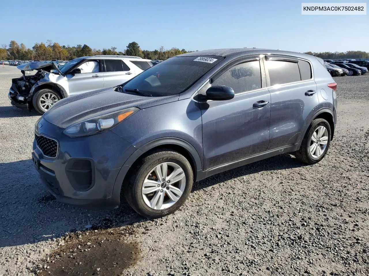 2019 Kia Sportage Lx VIN: KNDPM3AC0K7502482 Lot: 78869024