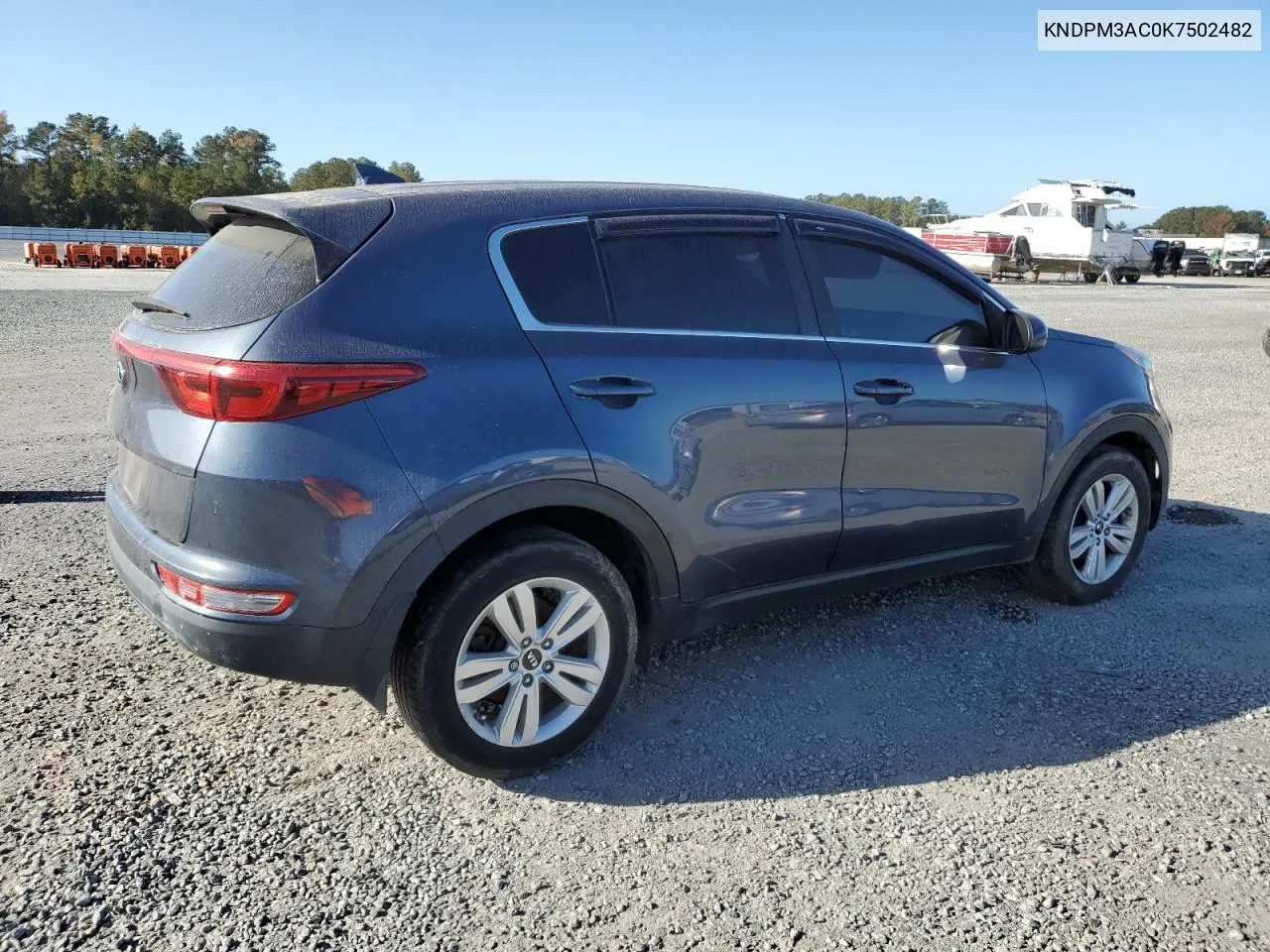 2019 Kia Sportage Lx VIN: KNDPM3AC0K7502482 Lot: 78869024