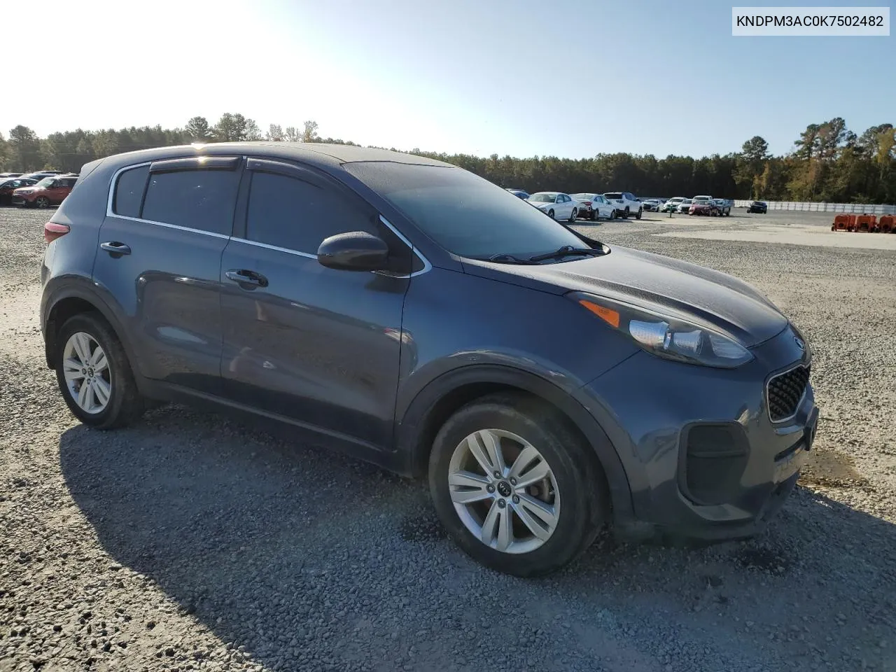 2019 Kia Sportage Lx VIN: KNDPM3AC0K7502482 Lot: 78869024