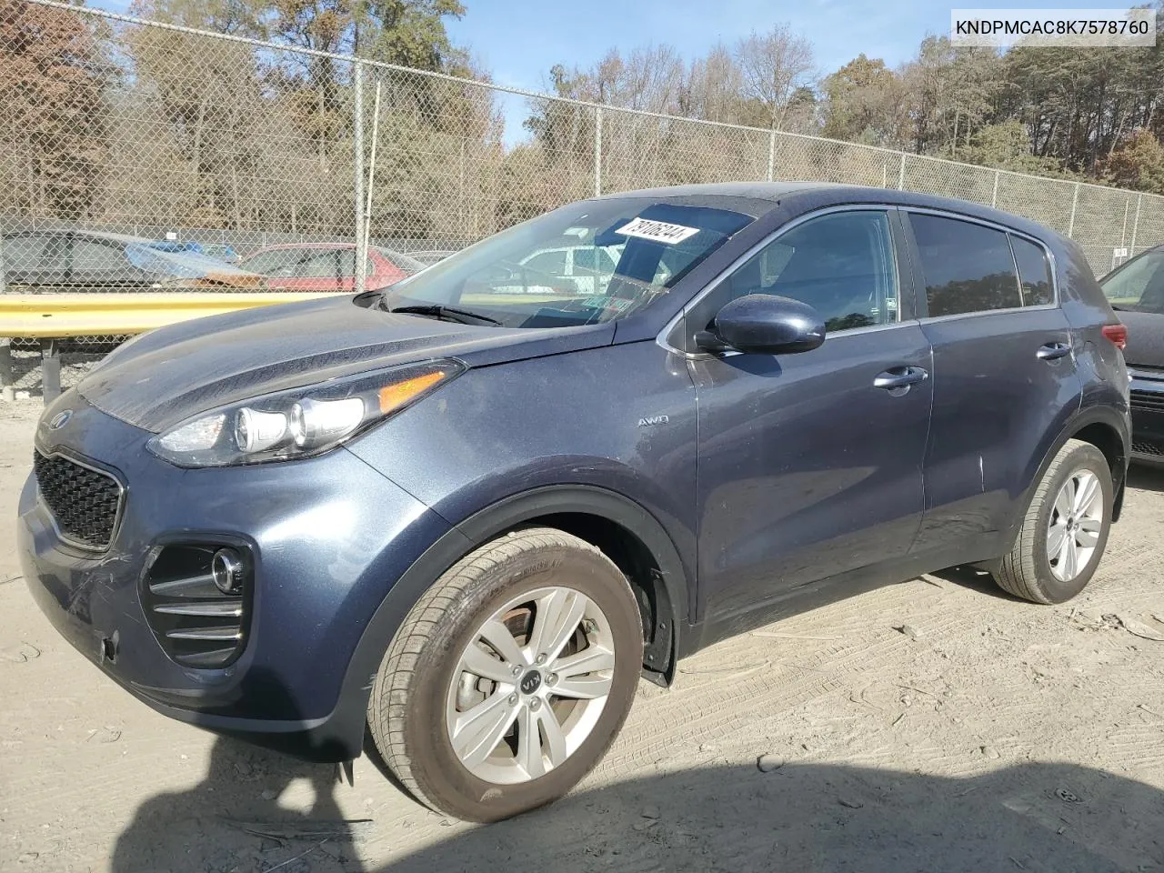 2019 Kia Sportage Lx VIN: KNDPMCAC8K7578760 Lot: 79106244